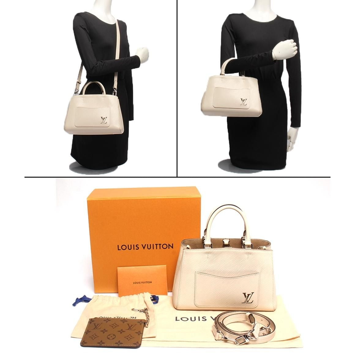 Louis Vuitton 2-Way Shoulder Bag Crossbody Epi Marelle Tote BB White And Others — view 10