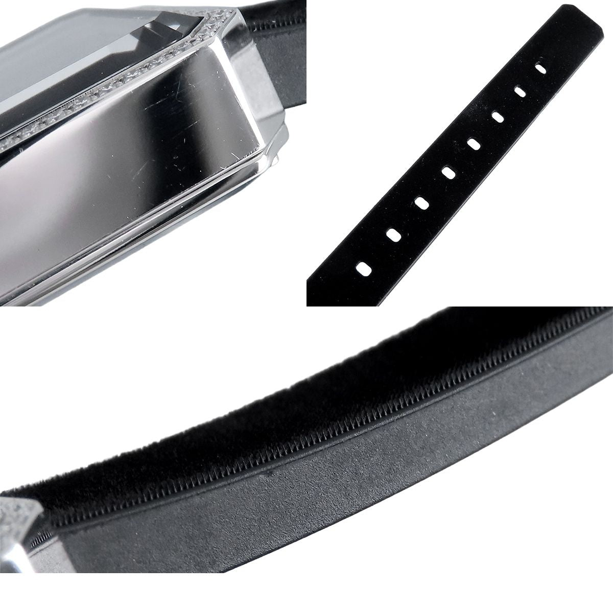 Chanel Premiere Ribbon Black SS Diamond Rubber Bezel Velvet Touch Watch — view 8