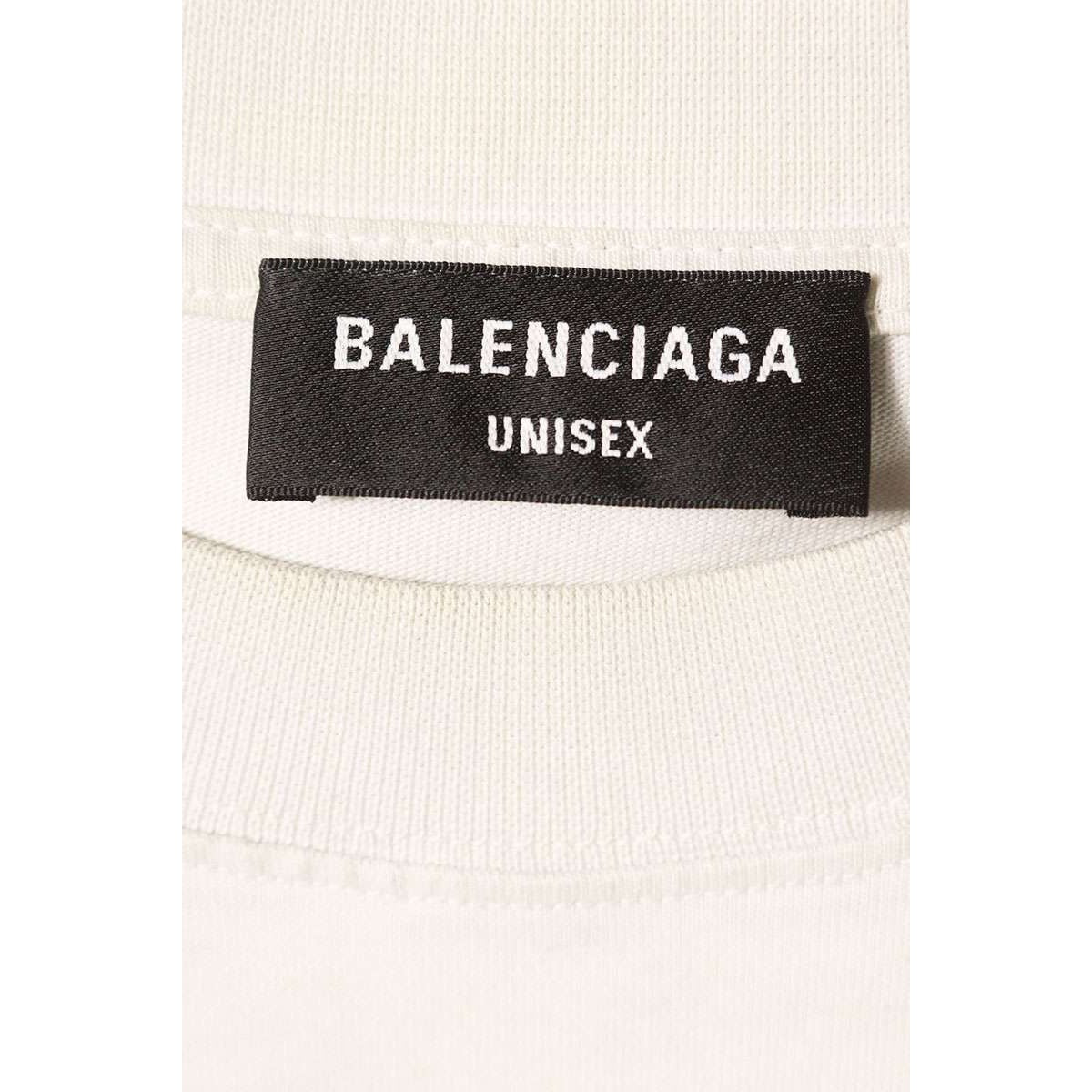 Balenciaga Carre Gigi Logo Embroidery T-Shirt XS Gray Tone — view 3