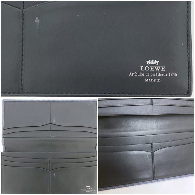 Loewe Folding Long Wallet Ec21115 Light Navy Anagram Wallet
