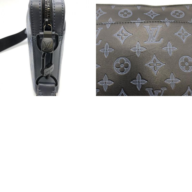 Louis Vuitton Duo Messenger M45730 Shoulder Bag Monogram Shadow Black Women Men