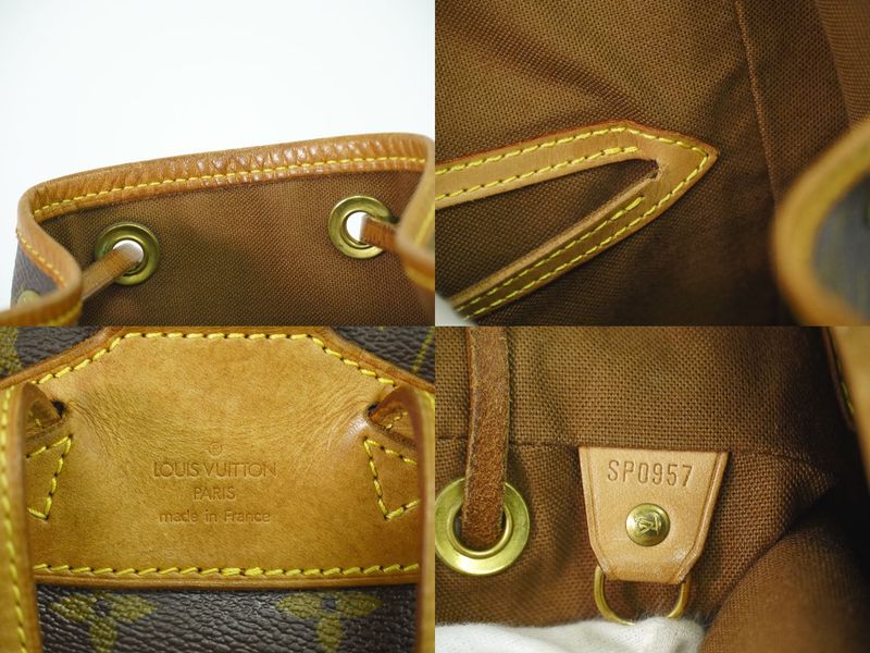 Authentic Louis Vuitton LV Montsouris MM Backpack Sac Backpack Monogram Brown