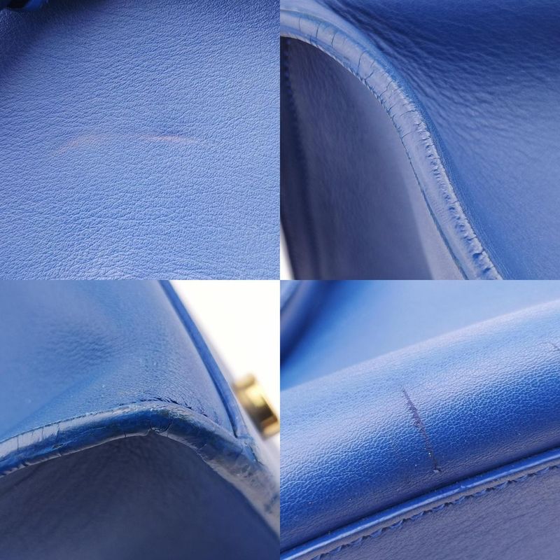 Yves Saint Laurentyves Saint Laurent Baby Cabas Su Blue Leather 394461 Dmr394461