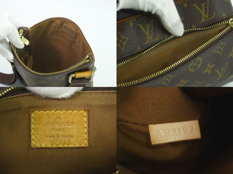 Authentic Louis Vuitton LV Pochette Valmy Monogram Shoulder Bag Pochette Brown