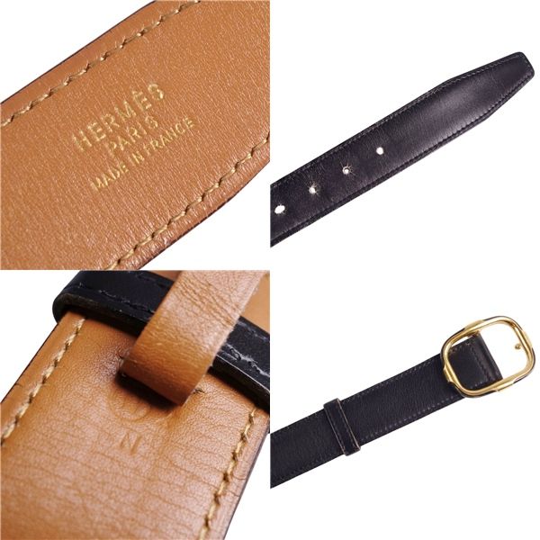 Vintage Hermes '84 Belt Leather Belt Buck