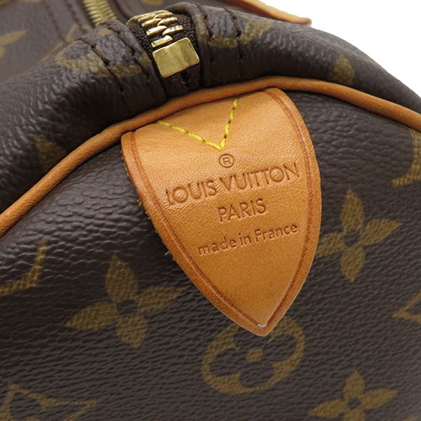 Louis Vuitton Boston Bag Speedy 35 Monogram Canvas Monogram Gold Hardware Brown