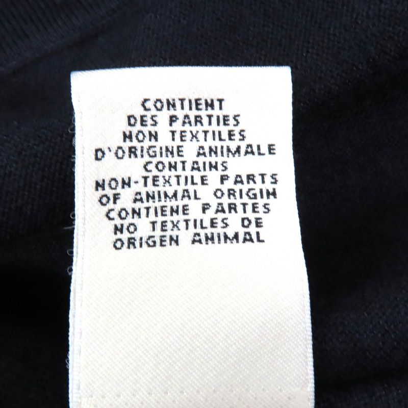 Hermes Cashmere Silk Pocket Logo Embroidery Logo Button V-neck Long Sleeves