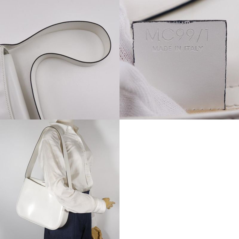 Celine One Shoulder Leather White Women's Shoulder Bag