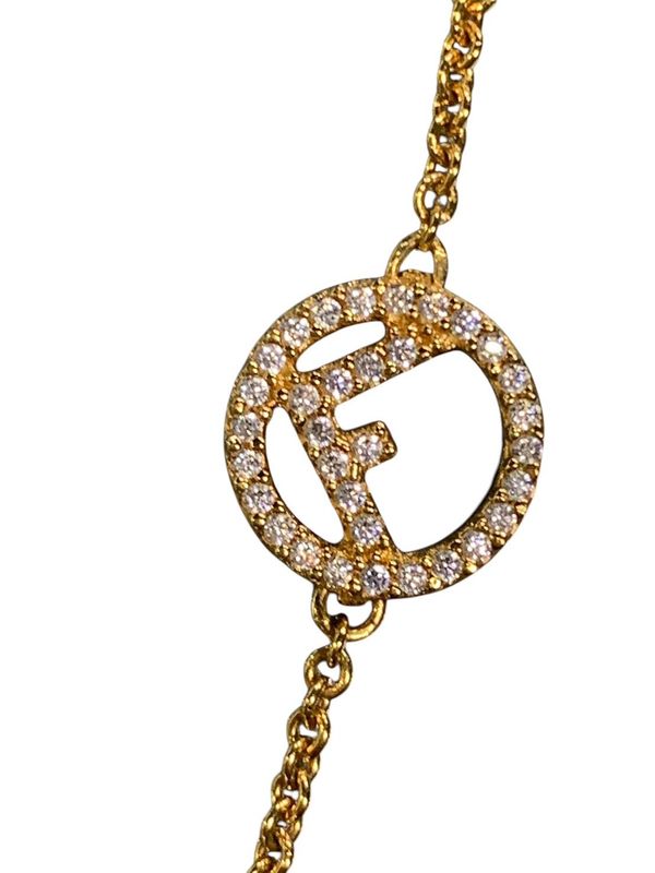 1613 Fendi Necklace -- Pearl Gld F Is Fendi Bijoux 1a3820 Never Used