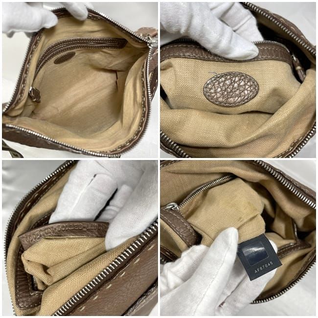 Fendi Shoulder Bag Brown Selleria 8bt092