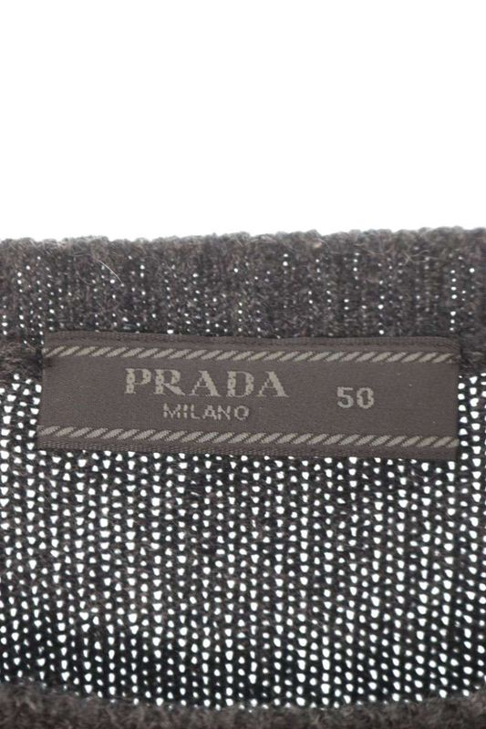 Prada Umn638 R102 4Y5 Cashmere Blend Crew Neck Knit Men 50