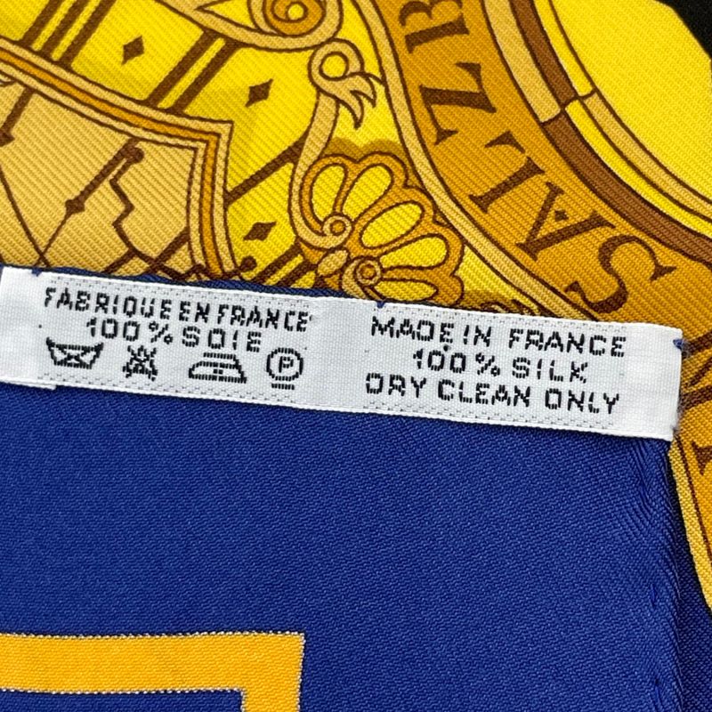 Hermes Carre 90 In Salzburg Scarf Silk Navy