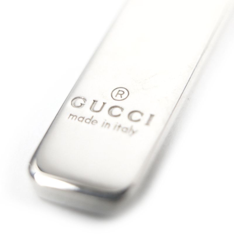 Gucci 774055 Diagonal Interlocking G Ag925 Chain Necklace Silver With Box And