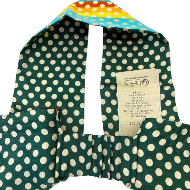 Gucci 741890 Scarf Bandana Interlocking G Accessories Small Pattern Dotted Silk