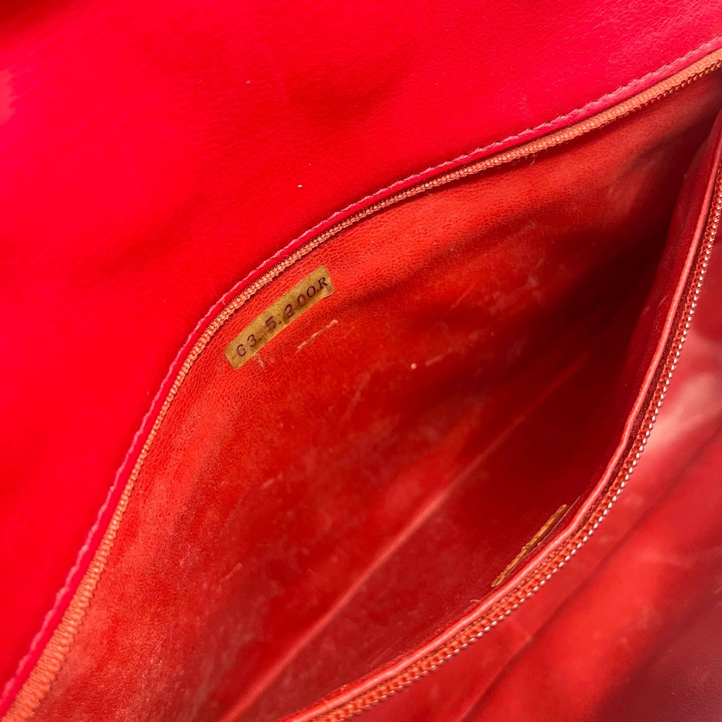 CHANEL CC 24K Vintage Jumbo Envelope Flap Bag Lambskin Timeless Red