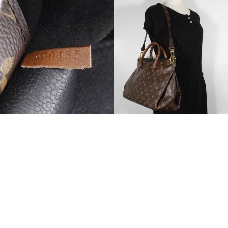 Louis Vuitton Pallas 2WAY Shoulder M41064 Monogram Canvas Noir Black Brown