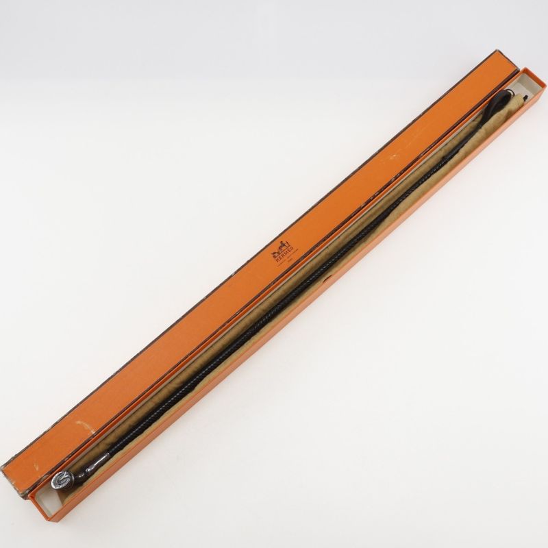 Hermes Whip Horseshoe Leather And Metal Brown _ Miscellaneous