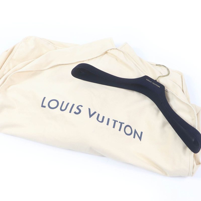 Louis Vuitton 22AW Hjc55e 100% Wool Lining Monogram Chester Coat Navy 44 With