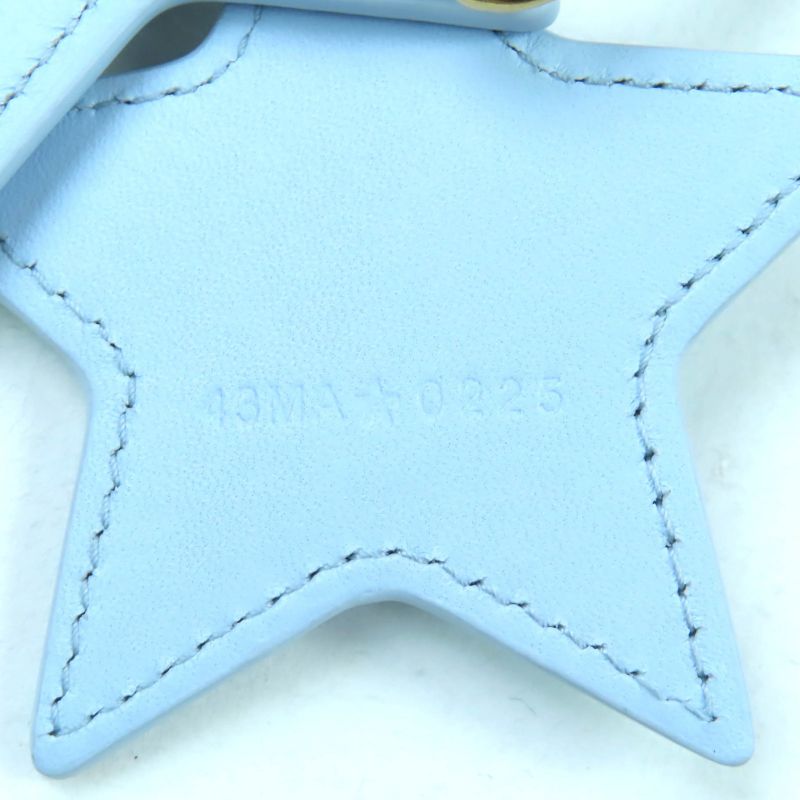Christian DIOR 25SS V1577womlm Logo Leather Bag Charm With Star Mirror Light