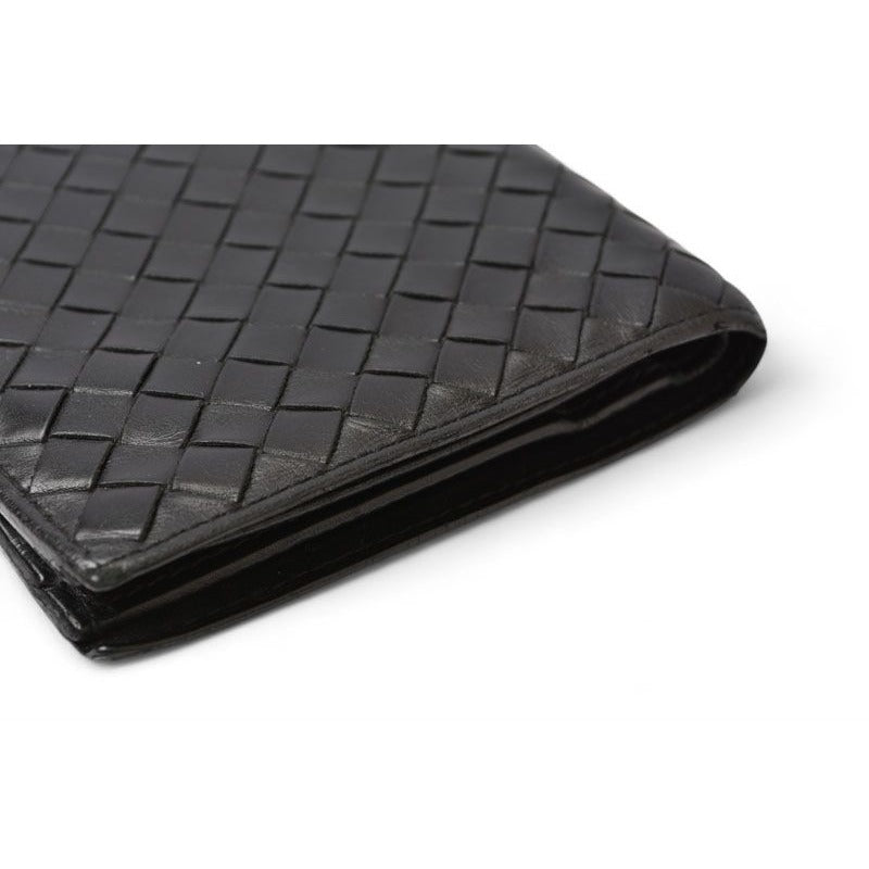 Bottega Veneta Wallet Fold Intrecciato Black — view 10