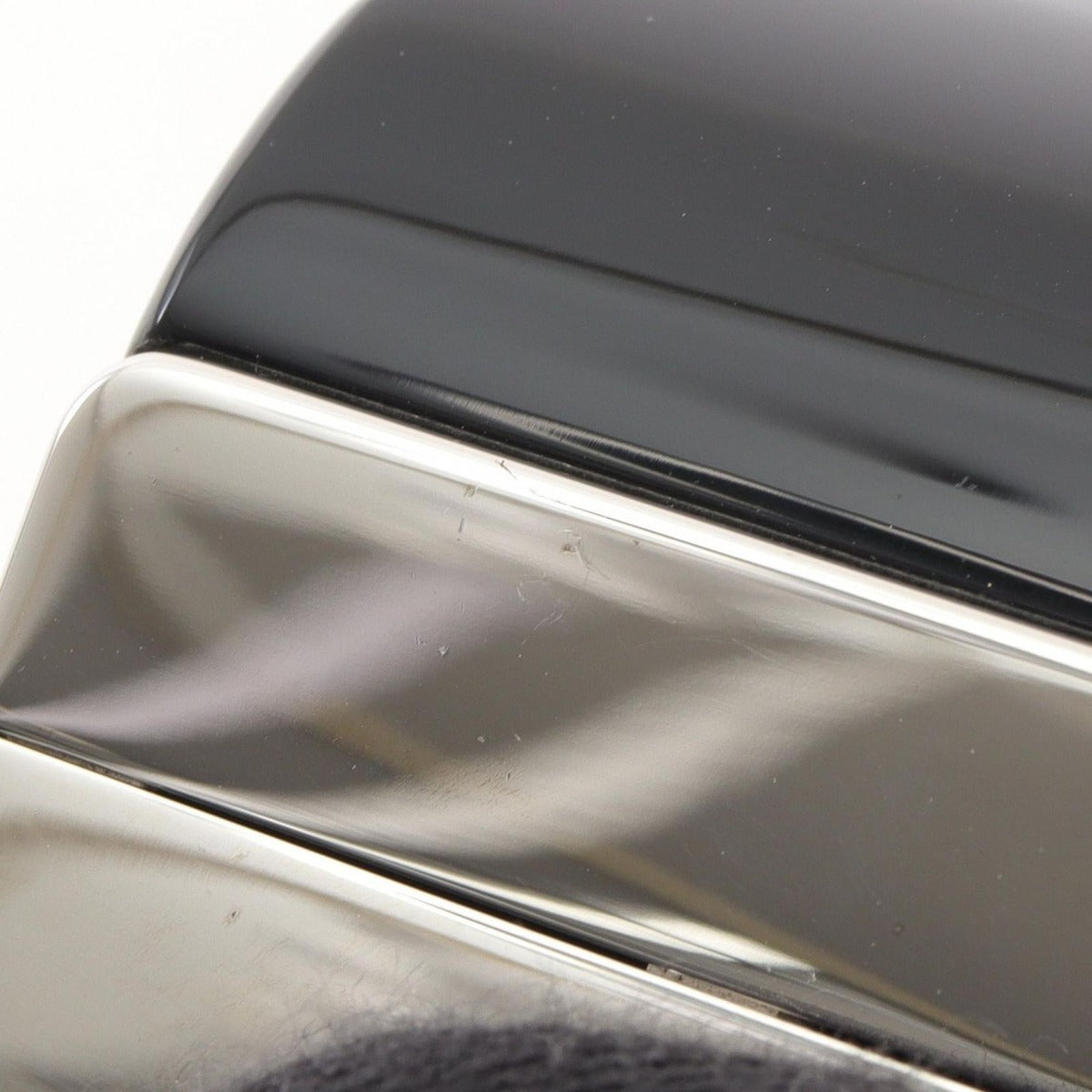 Chanel Bangle CC Logo Silver Black Stainless Steel — view 6