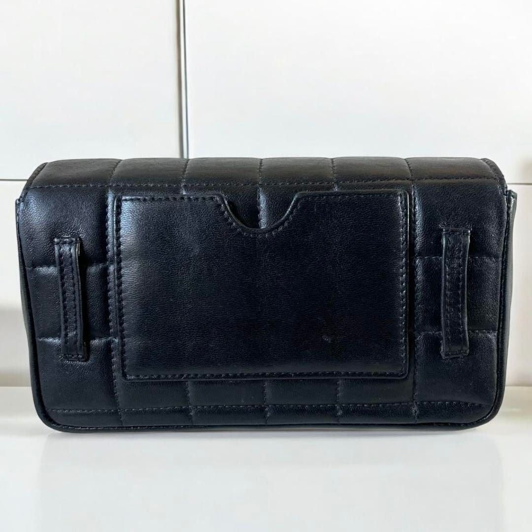 CHANEL 24K Vintage Chocolate Bar Bag Lambskin Leather Quilted Purse