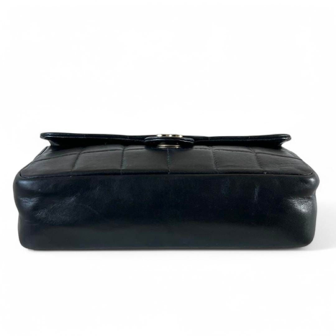 CHANEL 24K Vintage Chocolate Bar Bag Lambskin Leather Quilted Purse