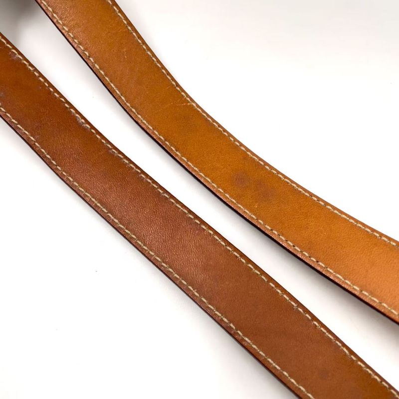 Celine Macadam Leather X PVC Brown Shoulder Bag Gold