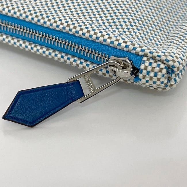 Hermes Pouch Faubourg Corner PM F22934 Light Blue