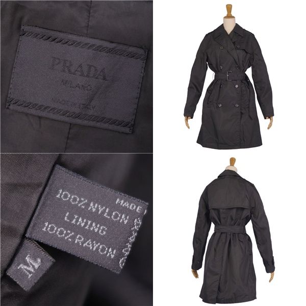 Prada Coat Trench Coat Nylon Outerwear Women