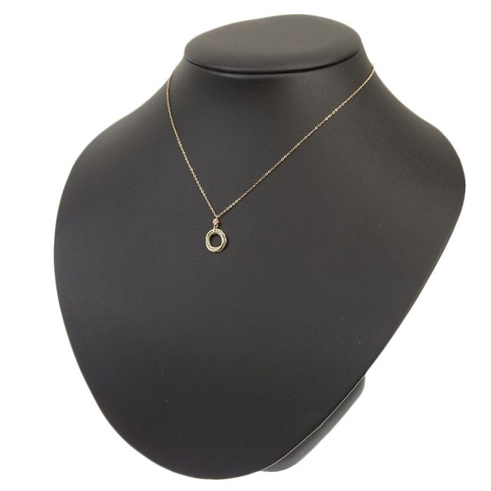 Cartier Baby Trinity Pink Sapphire Necklace 18K Yellow Gold 18K White Gold 18K