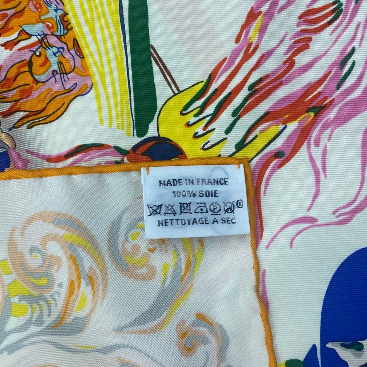 Hermes Silk Carre 90 Emile Et Une Nuit Emile's Night Scarf — view 8