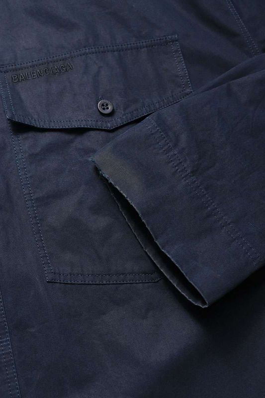 Balenciaga 21SS 658806 Tkm02 Oversized Cotton Long Sleeve Shirt Men XXS