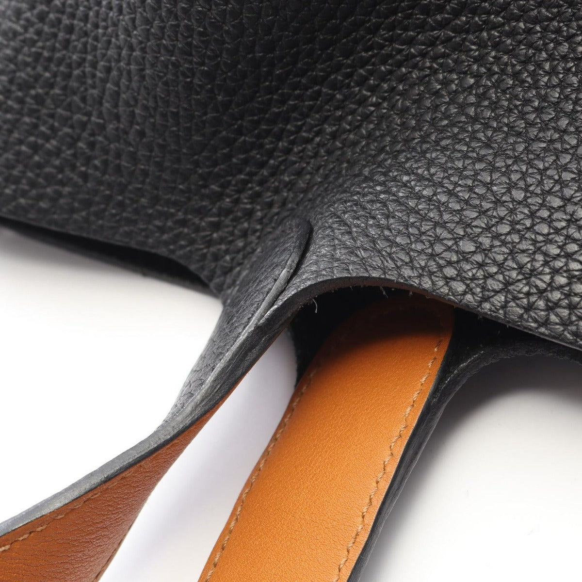 Hermes Handbag Picotin Lock MM Eclat Black Toffee Leather Brown — view 8