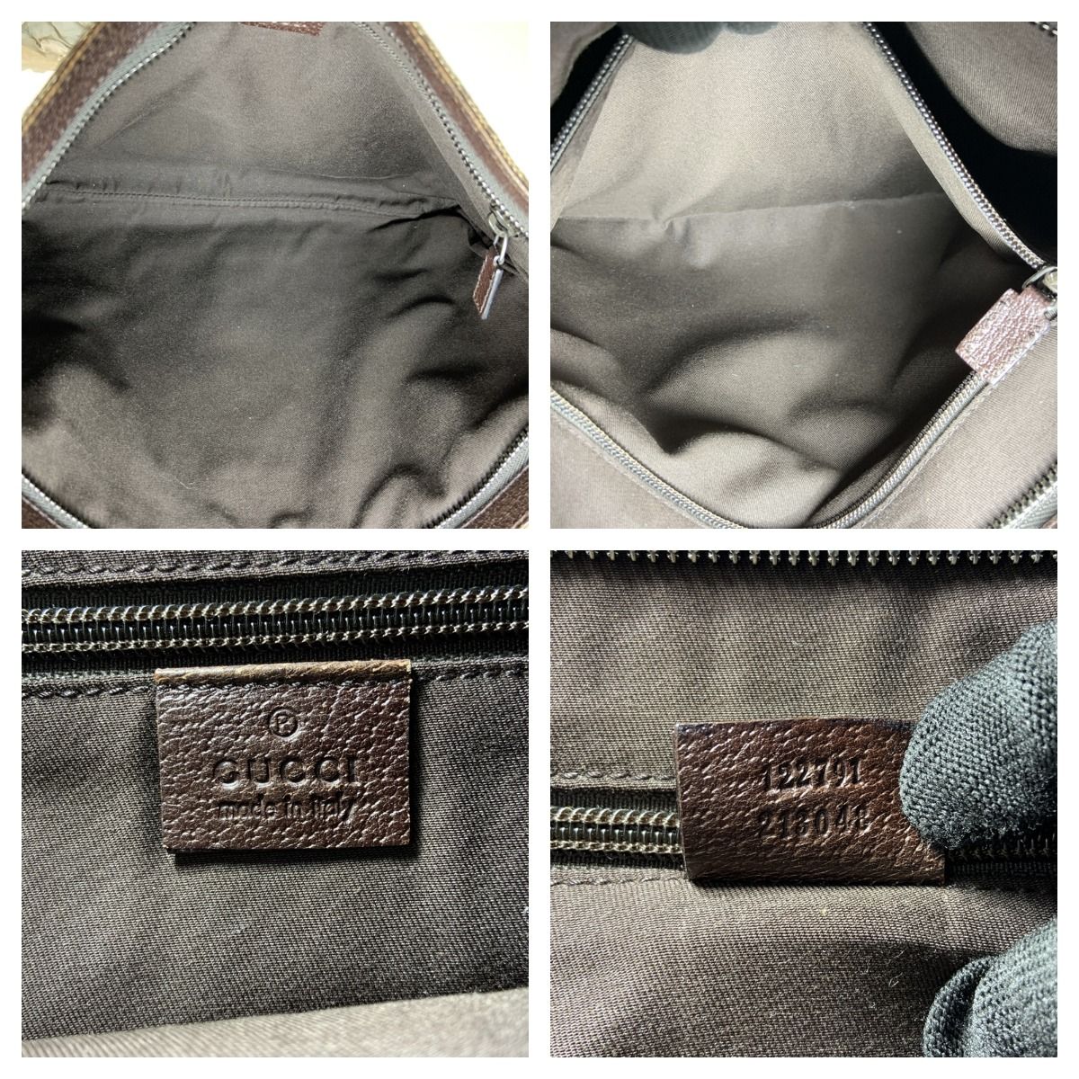 Gucci GG Canvas Shoulder Bag 122791 Beige