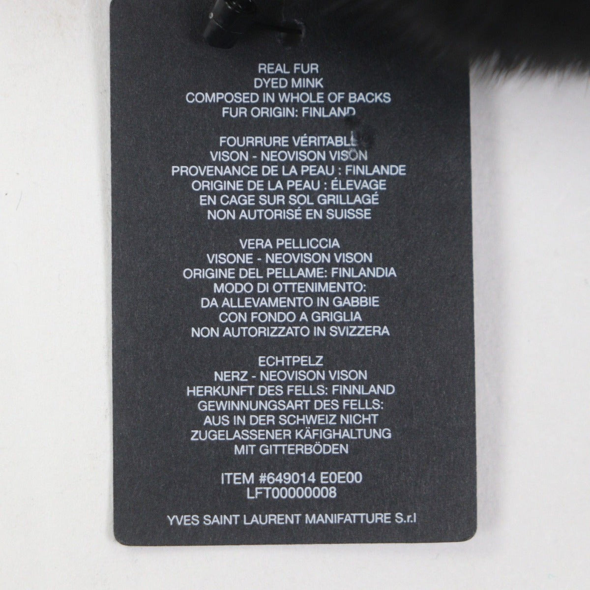 Saint Laurent Paris Mink Slide Sandals Black 44 — view 9
