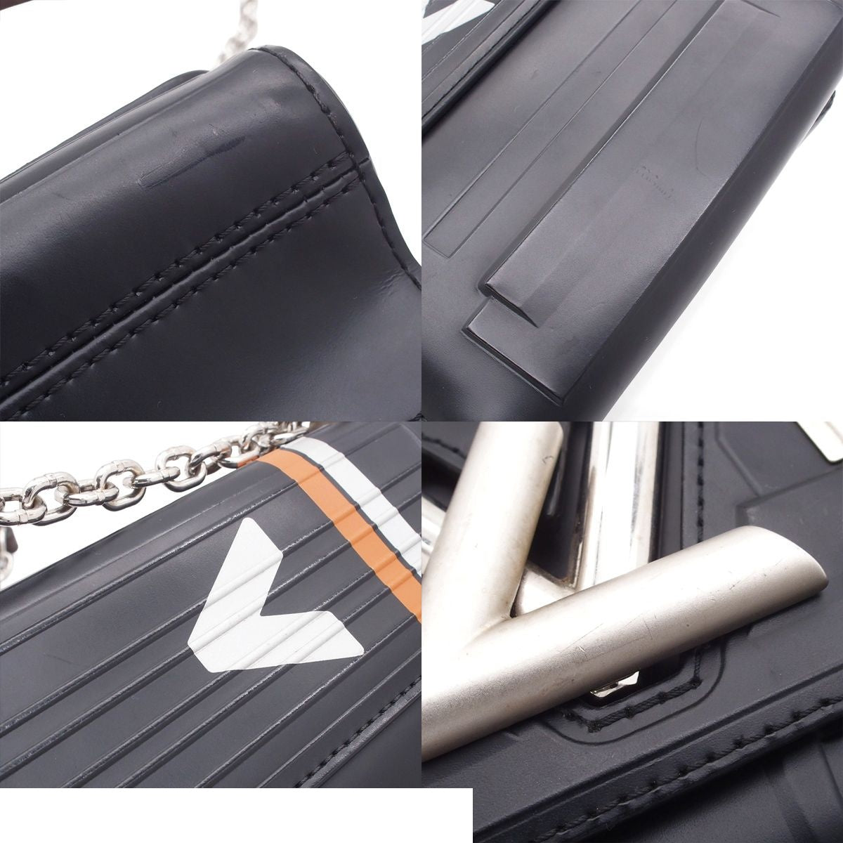 Louis Vuitton Twist PM Noir Black Orange Monogram Epi Leather 2-Way Shoulder Bag — view 8