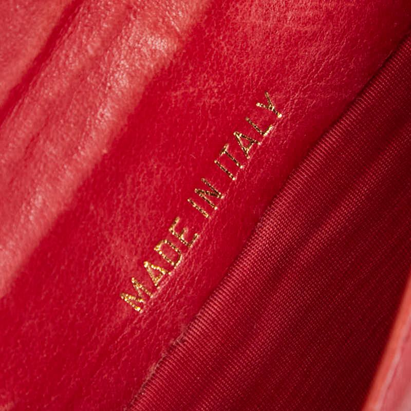 Chanel Coco Mark Card Case Business Card Holder Red Caviar Skin Ladies Chanel