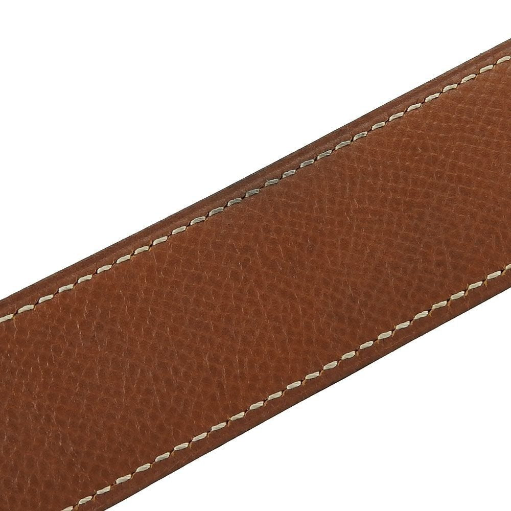 Hermes Constance H Logo Tan Brown Leather Belt