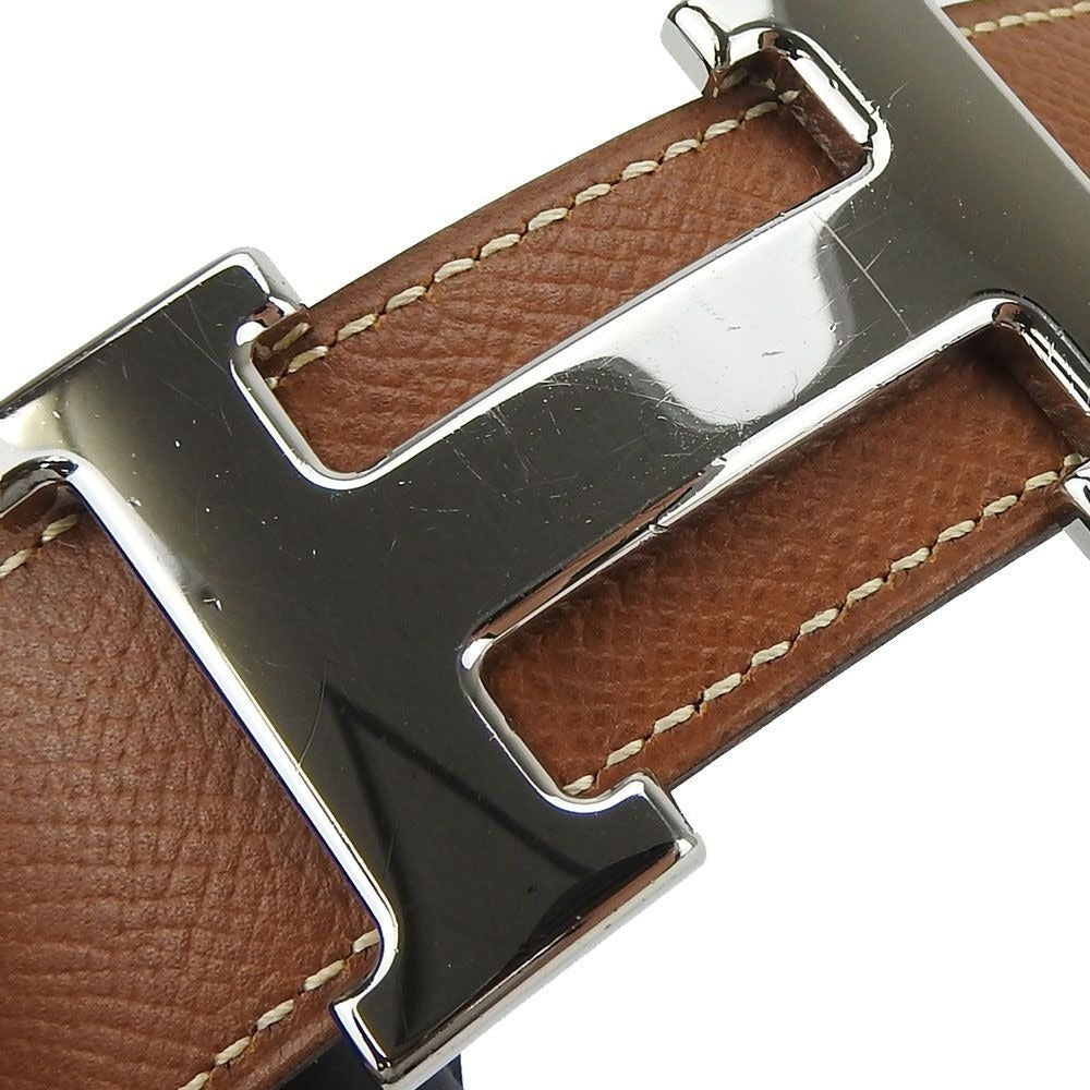 Hermes Constance H Logo Tan Brown Leather Belt