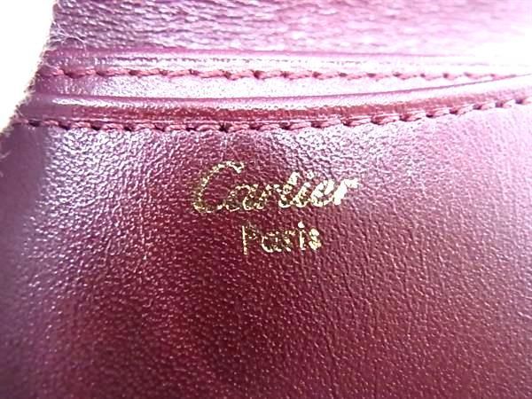 Cartier Must Line Leather Coin Case Coin Purse Coin Purse Bordeaux Fd0229