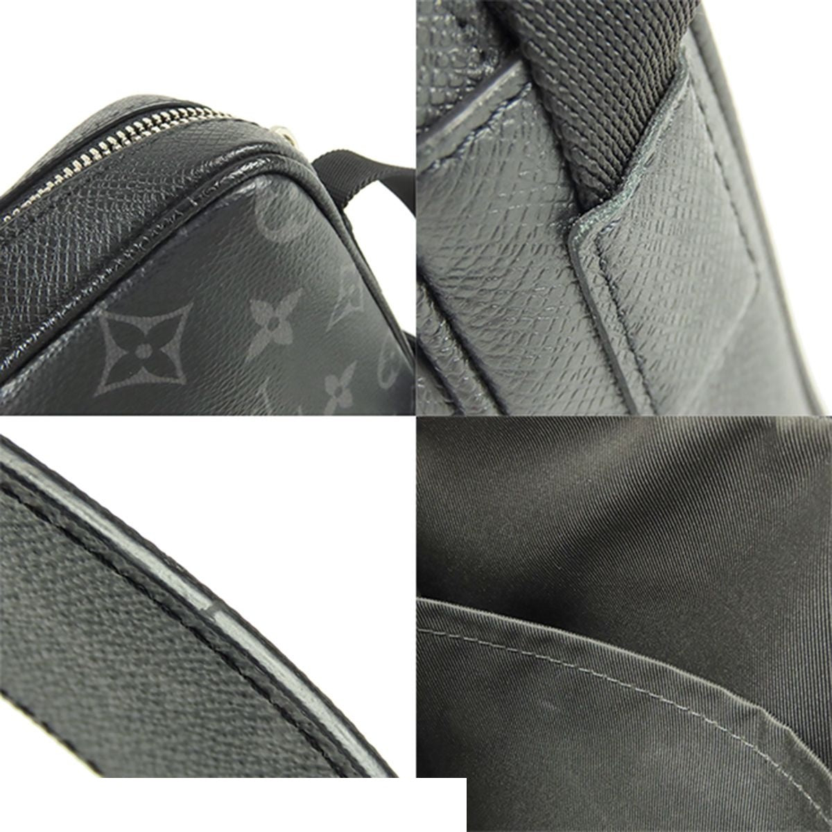 Louis Vuitton Outdoor Messenger PM Noir Black Taigarama Shoulder Bag — view 8