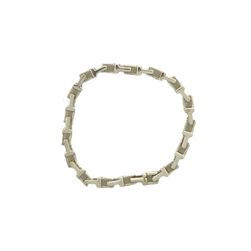 Tiffany & Co T Narrow Bracelet Silver 925 Chain Bangle Accessories