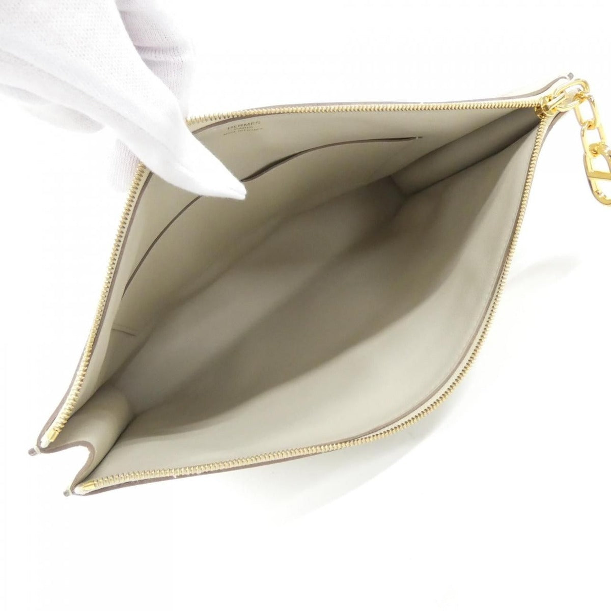 Hermes Zip Engo Chene D'ancre GM Pouch — view 4