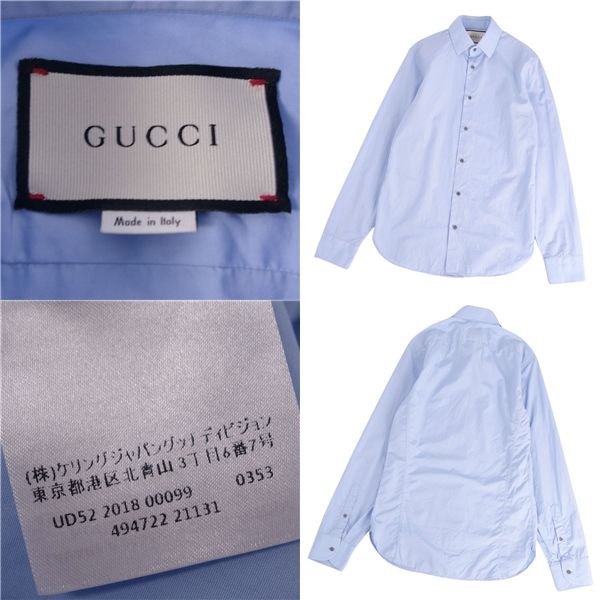 Gucci Shirt Long Sleeve Long Sleeve Cotton Tops Men