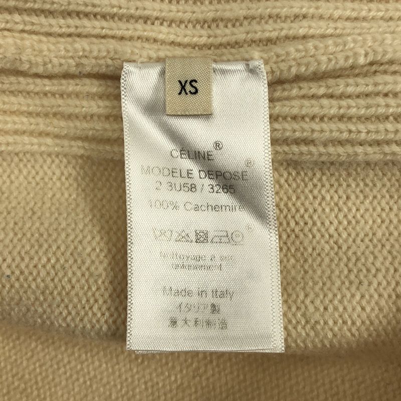 Celine - Phoebe Cashmere Triomphe Knit - XS - Ivory - Women's