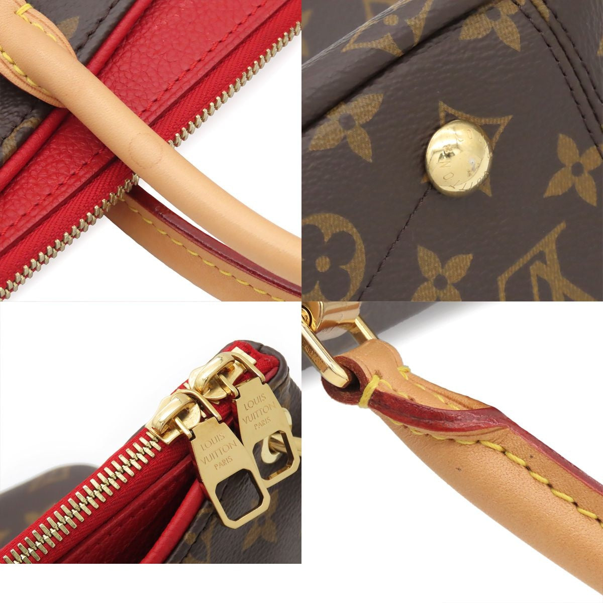 Louis Vuitton Pallas Cerise Brown Monogram Canvas Calfskin 2-Way Shoulder Bag — view 8