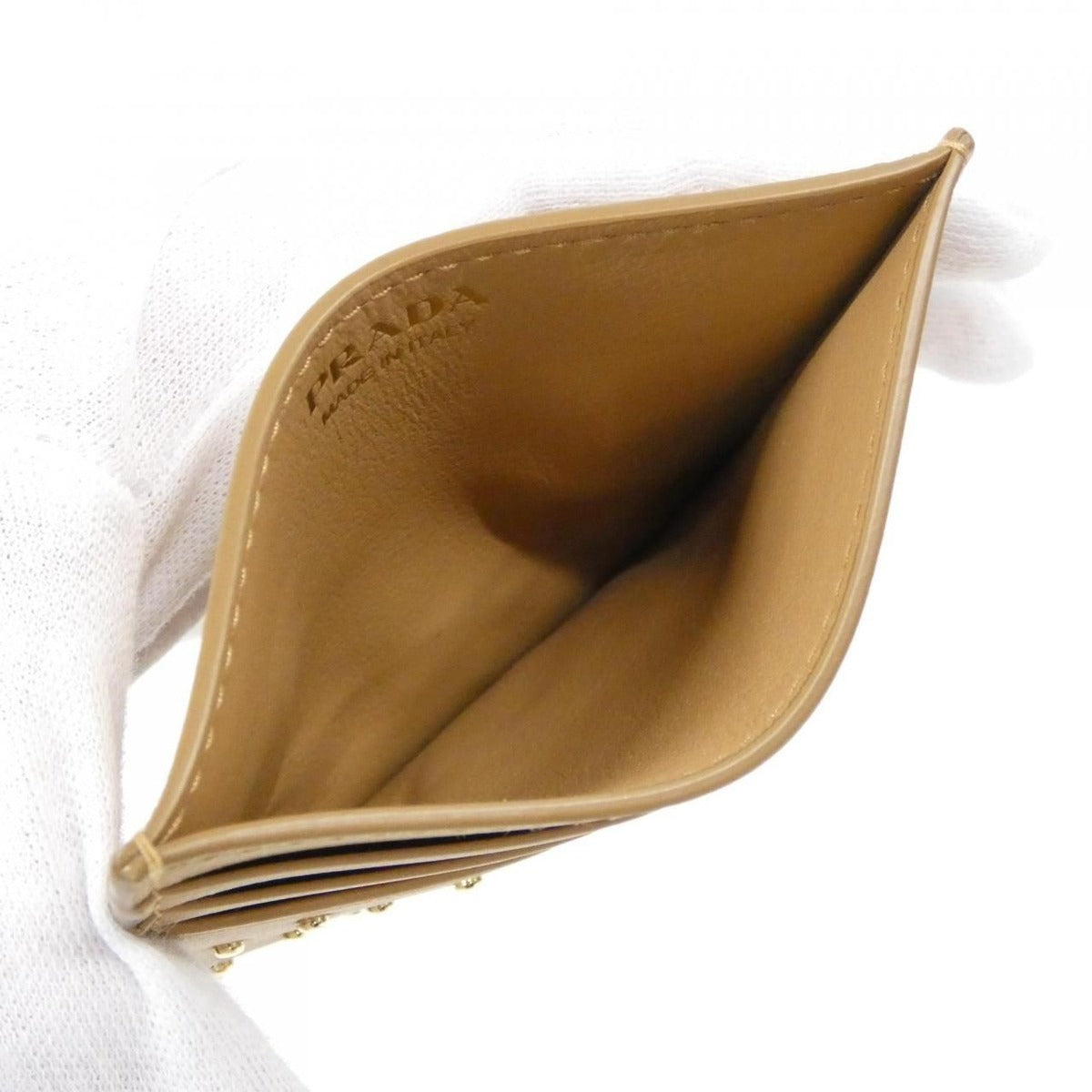 Prada Card Case Card Holders Gold — view 5