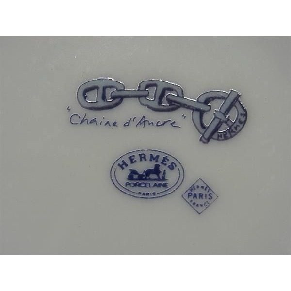 Hermes Chaine D'ancre Cup & Saucer Tableware Pair Set of 2 White Blue — view 6
