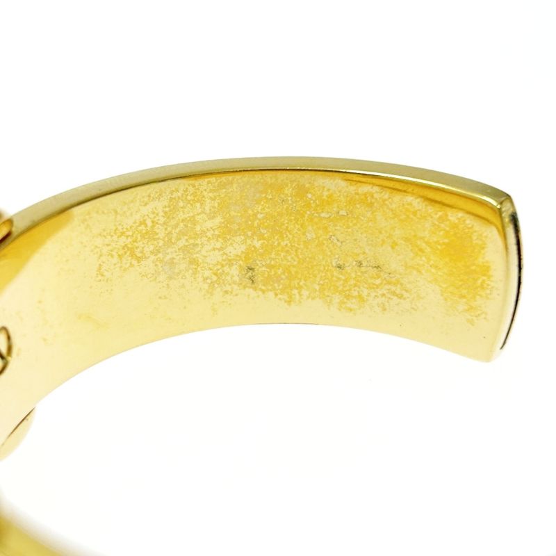 Hermes Leather GP Knot Bangle Women's Brown Gold 364000 Bangle